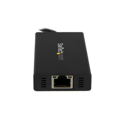 3 Port Portable USB 3.0 Hub with Gigabit Ethernet Adapter NIC -  Aluminum w/ Cable