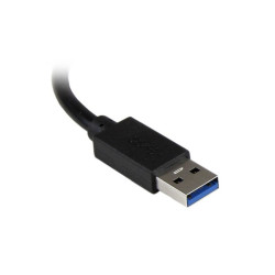 3 Port Portable USB 3.0 Hub with Gigabit Ethernet Adapter NIC -  Aluminum w/ Cable
