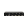 4 Port USB DVI KVM Switch with DDM Fast Switching Technology and Cables