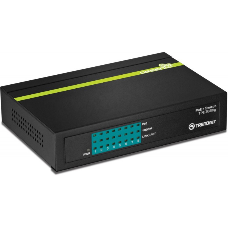 Trendnet TPE-TG80G 8-Port Gigabit GREENnet PoE+ Switch