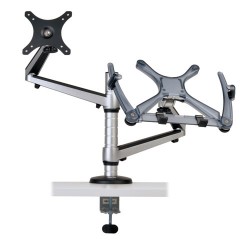 Tripp Lite Full Motion Dual Desk Clamp for 13" to 27" Monitors and Laptops Up to 15" | Tripp Lite Flat Panel Desk Mounts