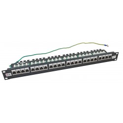 24 Port Cat6a FTP Shielded CCS 20/20 Right Angled Patch Panel