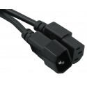 IEC C14 Male - IEC C13 Female Power Extension/Jumper Lead