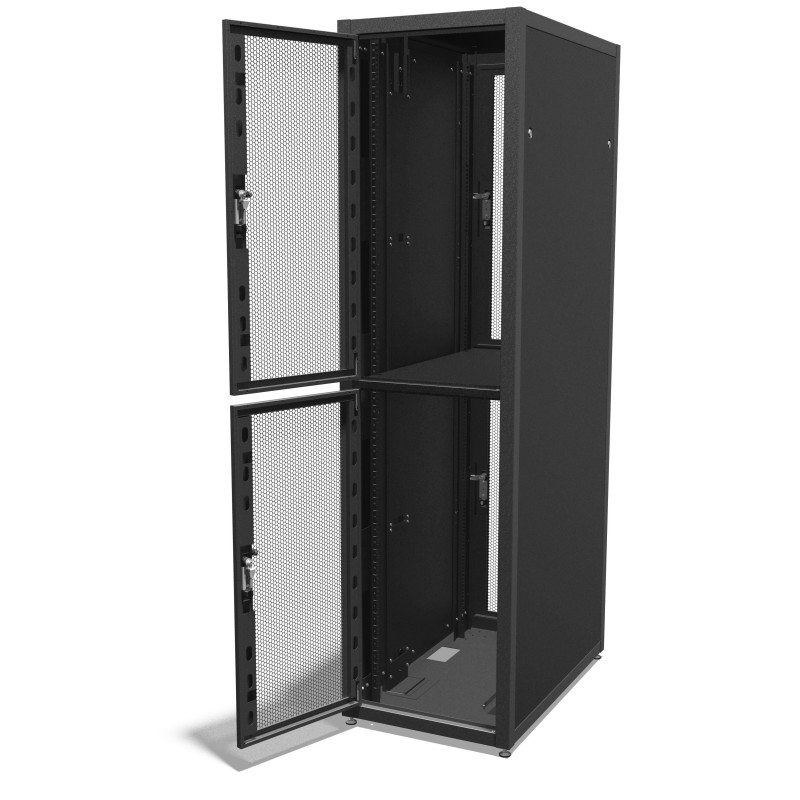 42u 800mm x 1000mm 2 Compartment CoLocation Server Rack | 2 Compartment ...