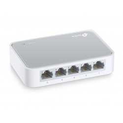 TP-LINK 5-Port 10/100 Switch Desktop 9.0VDC/0.6A Unmanaged Fast Ethernet (10/100) White