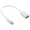 Leitz 63370001 0.15m USB C USB A Male Female White USB cable