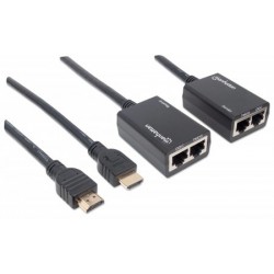 Manhattan 207386 Network transmitter & receiver Black