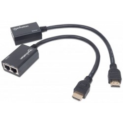 Manhattan 207386 Network transmitter & receiver Black