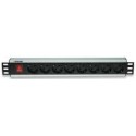 Intellinet 19" 8-Way 8AC outlet(s) Black surge protector