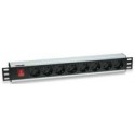 Intellinet 19" 8-Way 8AC outlet(s) Black surge protector