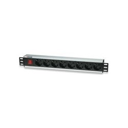 Intellinet 19" 8-Way 8AC outlet(s) Black surge protector