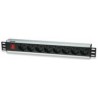 Intellinet 19" 8-Way 8AC outlet(s) Black surge protector