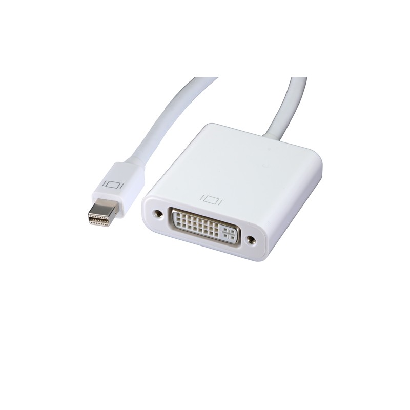 Passive Mini DisplayPort Male -DVI Female Cable Adapter 15cm