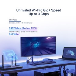 TP-LINK Archer AX50 wireless router Dual-band (2.4 GHz / 5 GHz) Gigabit Ethernet Black