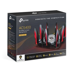 TP-LINK Archer C5400X wireless router Tri-band (2.4 GHz / 5 GHz / 5 GHz) Gigabit Ethernet Black, Red