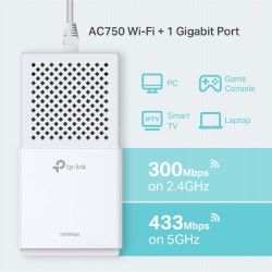 TP-LINK TL-WPA7510 KIT PowerLine network adapter 1000 Mbit/s Ethernet LAN Wi-Fi White 2 pc(s)