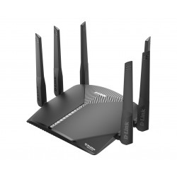 D-Link DIR-3060 wireless router Tri-band (2.4 GHz / 5 GHz / 5 GHz) Gigabit Ethernet Black