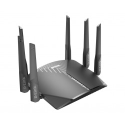 D-Link DIR-3060 wireless router Tri-band (2.4 GHz / 5 GHz / 5 GHz) Gigabit Ethernet Black
