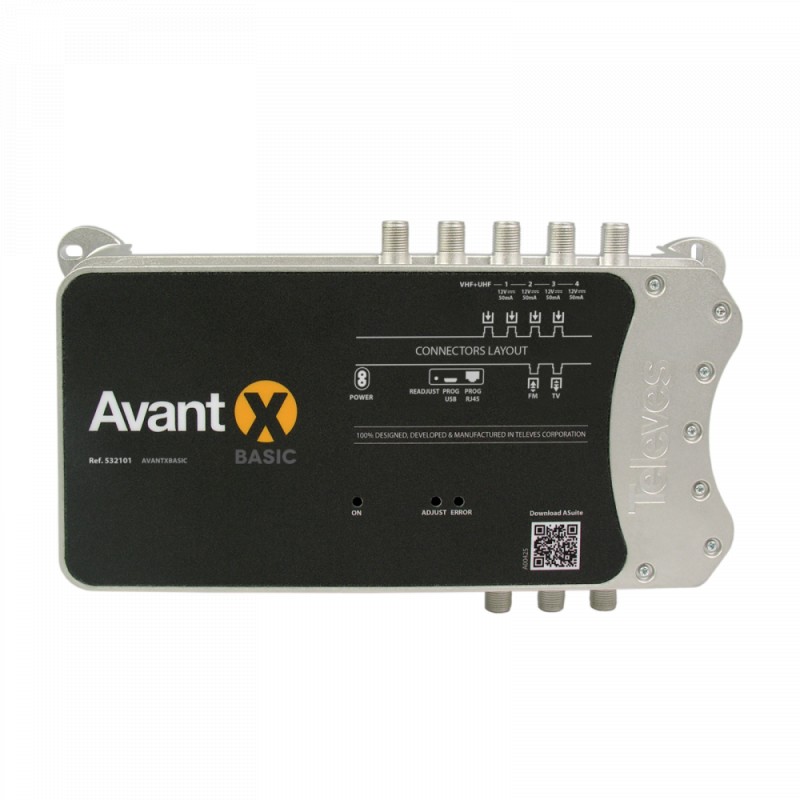 AVANT X Basic programmable multiband amplifier for terrestrial signals, with AutoLTE