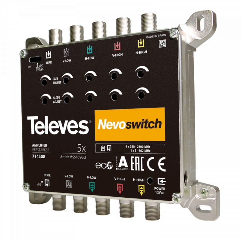 NevoSwitch amplifier - 5 inputs 10/11 dB