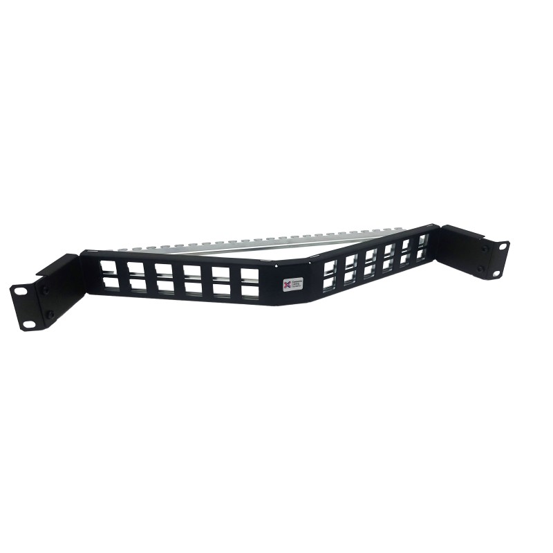 24 Way UTP Unloaded Angled Keystone Patch Panel