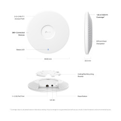 TP-Link Omada BE9300 Ceiling Mount Tri-Band Wi-Fi 7 Access Point