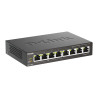 D-Link DGS-1008P Unmanaged L2 Gigabit Ethernet (10/100/1000) Power over Ethernet (PoE) Black