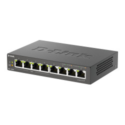 D-Link DGS-1008P Unmanaged L2 Gigabit Ethernet (10/100/1000) Power over Ethernet (PoE) Black