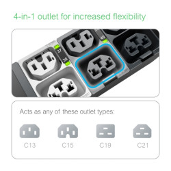 APC NetShelter Rack PDU Advanced power distribution unit (PDU) 48 AC outlet(s) 0U Black