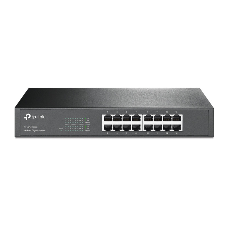 P-Link TL-SG1016D network switch Unmanaged L2 Gigabit Ethernet (10/100/1000) Black
