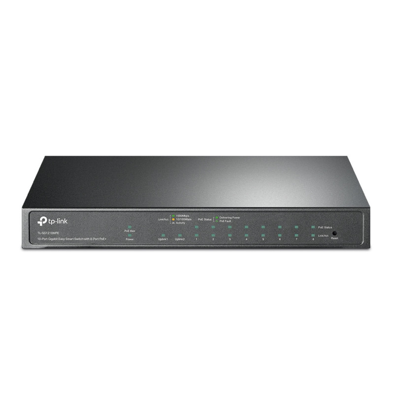 P-Link 10-Port Gigabit Easy Smart Switch with 8-Port PoE+