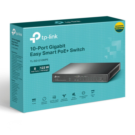P-Link 10-Port Gigabit Easy Smart Switch with 8-Port PoE+