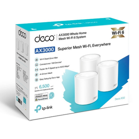 P-Link AX3000 Whole Home Mesh WiFi 6 System, 3-Pack