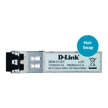 -Link D-Link 1-port Mini-GBIC SFP to 1000BaseSX, 550m for all