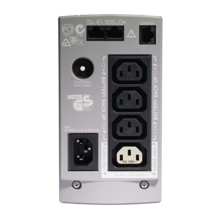 PC Back-UPS, 350VA/210W, Tower, 230V, 4x IEC C13 Outlets , User Replaceable Battery
