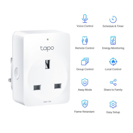 P-Link Mini Smart Wi-Fi Socket, Energy Monitoring