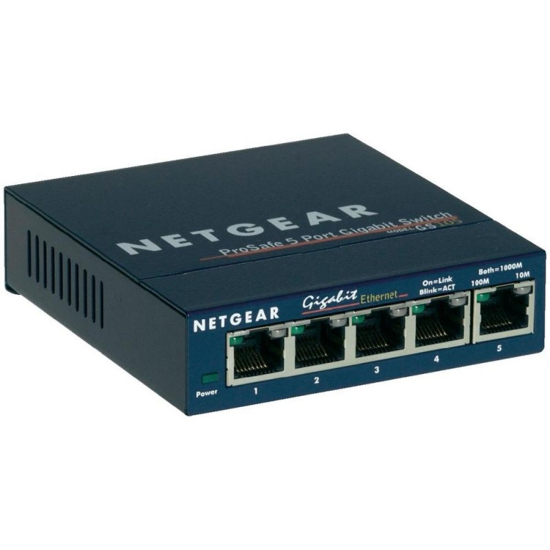 Switch 5 ports GS105GE - Bleu NETGEAR : le switch à Prix Carrefour