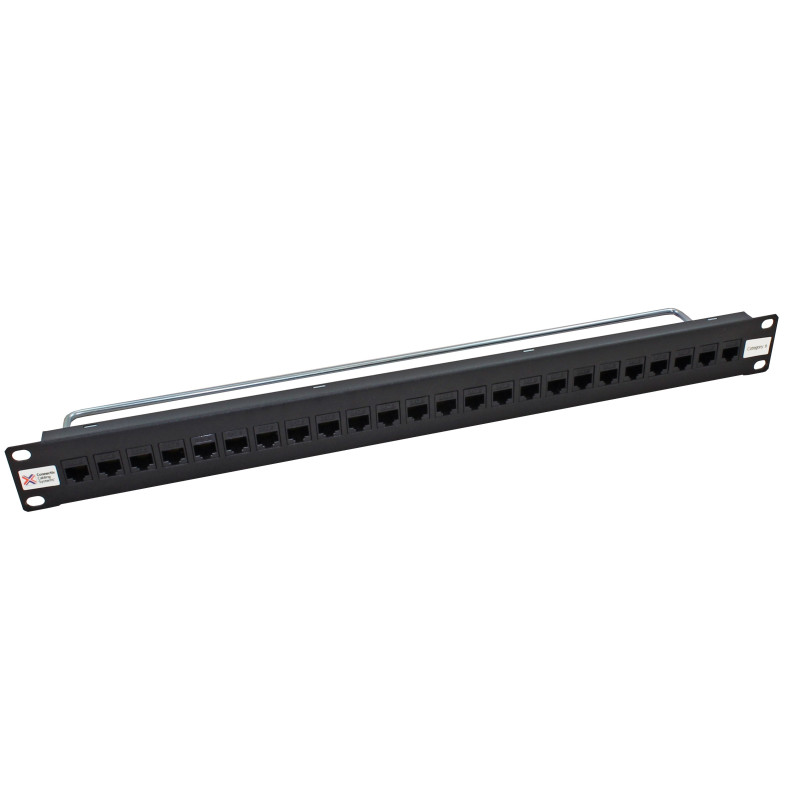 24 Port Thru-Coupler Cat5e UTP RJ45 Patch Panel 24 Port Thru-Coupler Cat5e UTP RJ45 Patch Panel