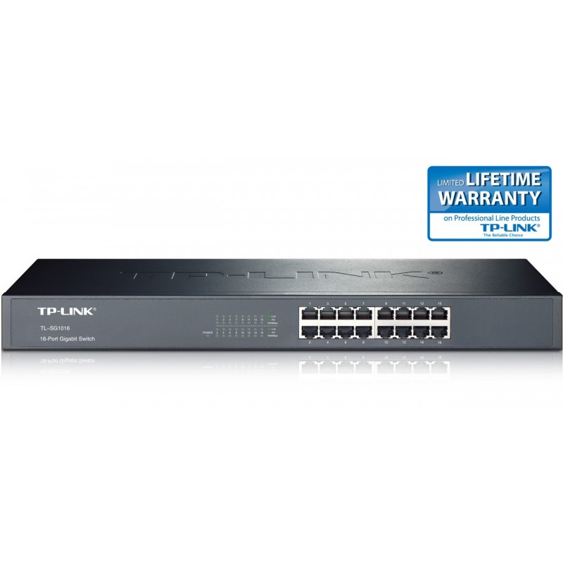 TP-LINK 16-Port Gigabit Switch  TP-Link Unmanaged Rackmount Switches