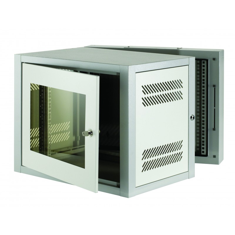 21u 500mm Deep 2 Part Wall Mounted Data Cabinet Two Cabinets - Wall Mount Rack Sizes
