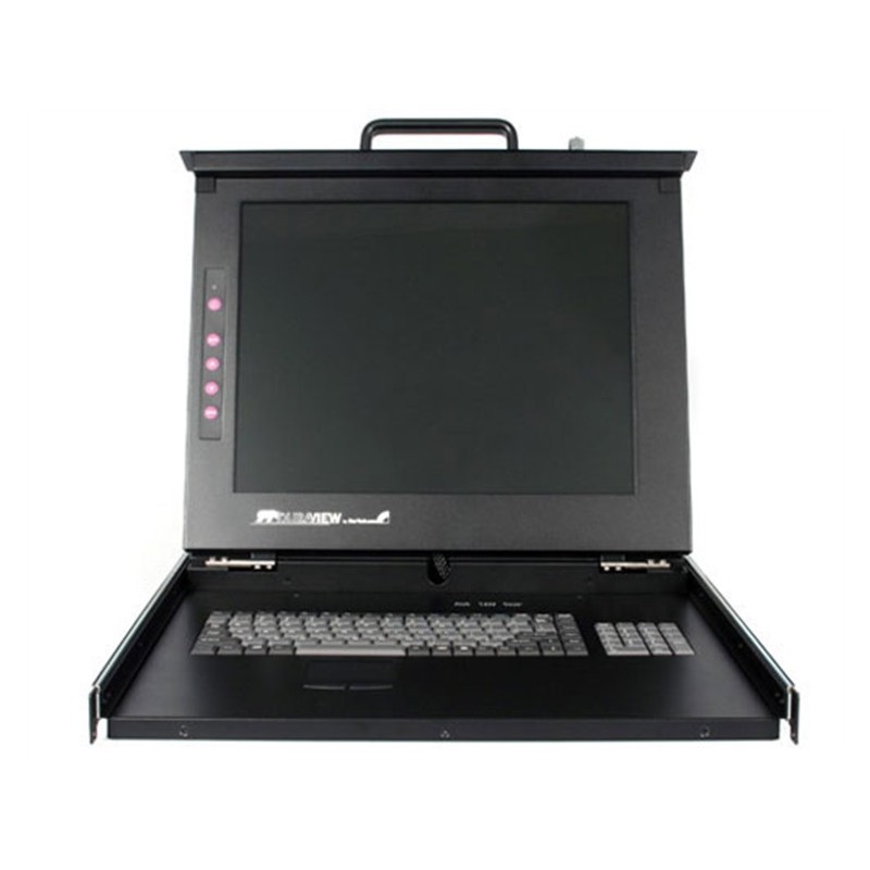 Startech Com 1u Duraview 17 Folding Lcd Rack Console With 8 Port