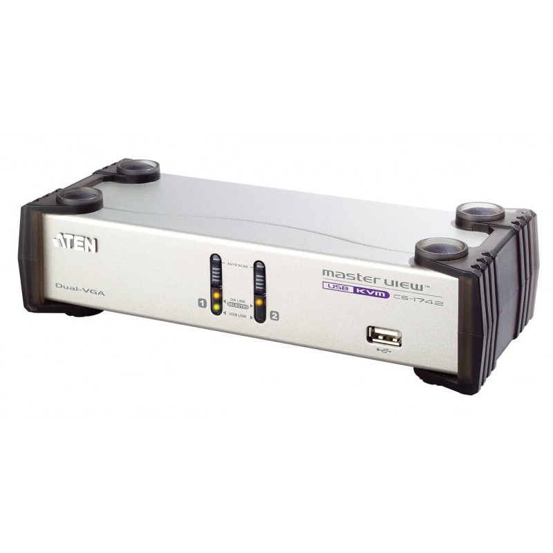 Aten CS1742 2-Port USB Dual-View KVMP&trade; Switch