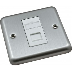 Cat6 Metal Style Loaded Faceplates